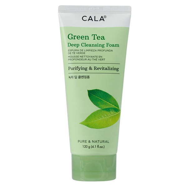La espuma limpiadora Green Tea de Cala, hidratante y revitalizante, elimina las impurezas e hidrata la piel, dejándola con un brillo saludable. El ingrediente activador ayuda a reducir la decoloración de la piel y la inflamación facial.